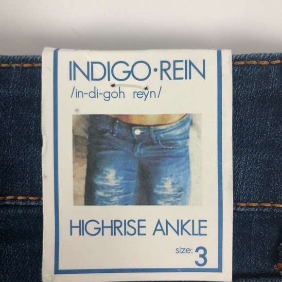 NWT INFIGO REIN Junior Women’s Blue Jeans Sz 3 High Rise Ankle Stretch - Picture 9 of 10